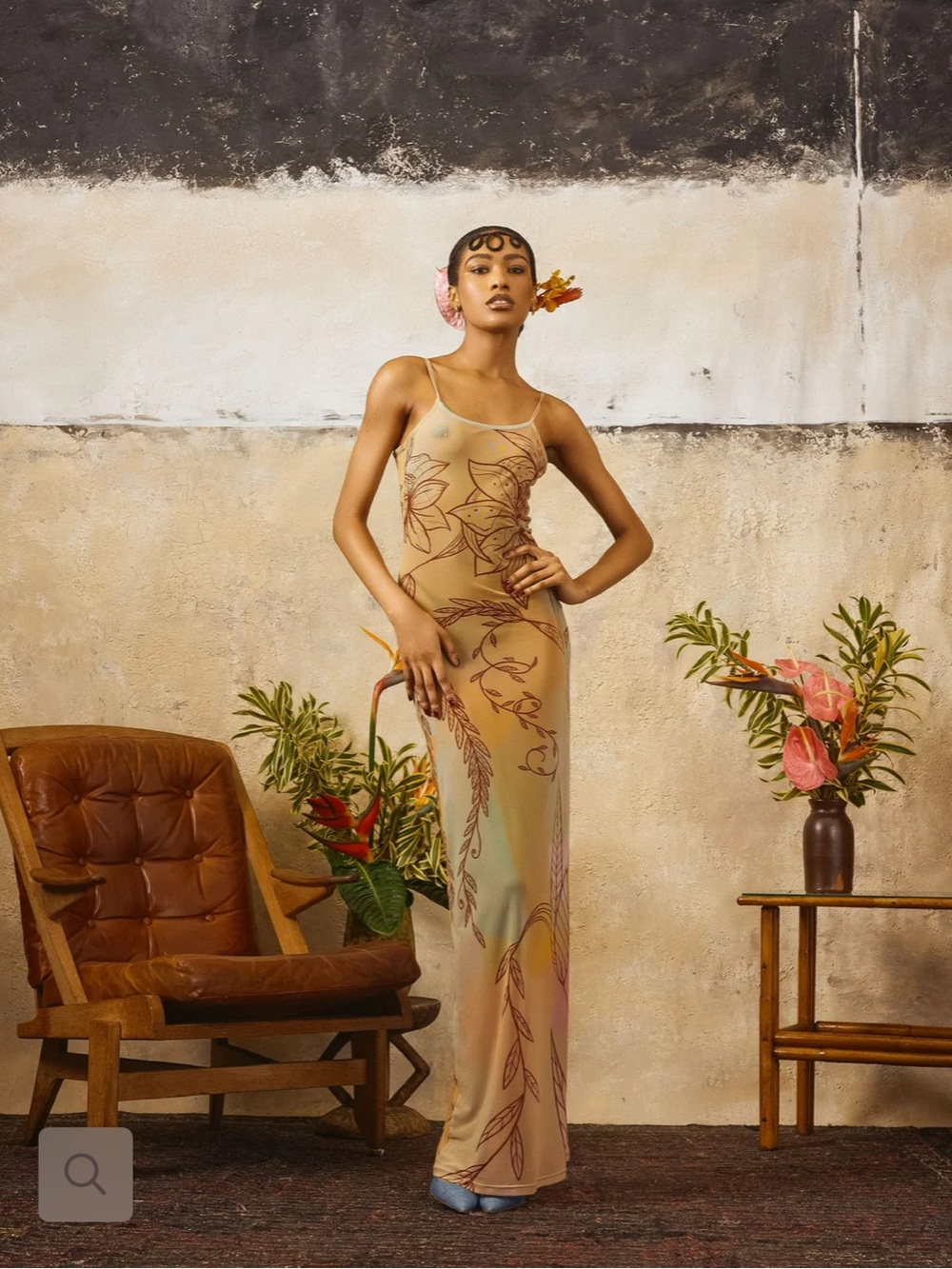 House of Aama Mesh Maxi Dress